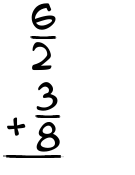What is 6/2 + 3/8?