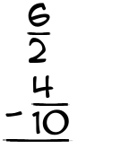 What is 6/2 - 4/10?