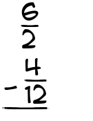What is 6/2 - 4/12?