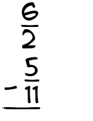 What is 6/2 - 5/11?