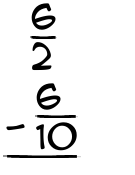 What is 6/2 - 6/10?