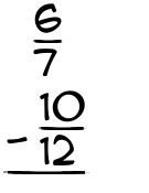 What is 6/7 - 10/12?