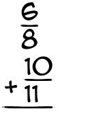 What is 6/8 + 10/11?