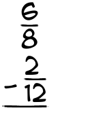 What is 6/8 - 2/12?