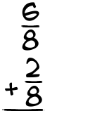 What is 6/8 + 2/8?