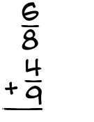 What is 6/8 + 4/9?