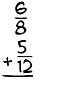 What is 6/8 + 5/12?