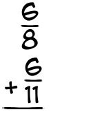 What is 6/8 + 6/11?