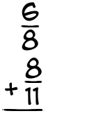 What is 6/8 + 8/11?