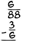 What is 6/88 - 3/6?