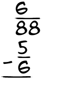 What is 6/88 - 5/6?