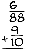What is 6/88 + 9/10?