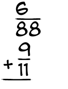 What is 6/88 + 9/11?