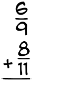 What is 6/9 + 8/11?