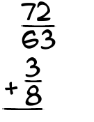 What is 72/63 + 3/8?