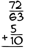 What is 72/63 + 5/10?