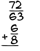 What is 72/63 + 6/8?