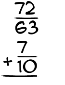 What is 72/63 + 7/10?