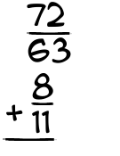 What is 72/63 + 8/11?