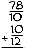 What is 78/10 + 10/12?