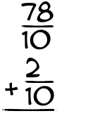 What is 78/10 + 2/10?