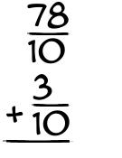 What is 78/10 + 3/10?