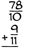 What is 78/10 + 9/11?