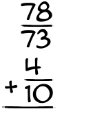 What is 78/73 + 4/10?