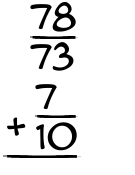 What is 78/73 + 7/10?