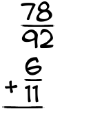 What is 78/92 + 6/11?