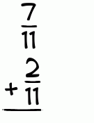 What is 7/11 + 2/11?