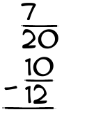 What is 7/20 - 10/12?