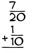 What is 7/20 + 1/10?