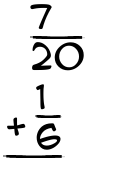 What is 7/20 + 1/6?