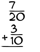 What is 7/20 + 3/10?