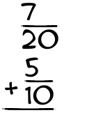 What is 7/20 + 5/10?