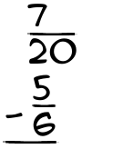 What is 7/20 - 5/6?