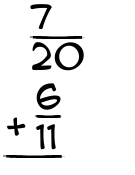 What is 7/20 + 6/11?