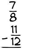 What is 7/8 - 11/12?