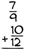 What is 7/9 + 10/12?