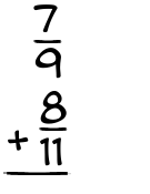 What is 7/9 + 8/11?