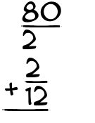 What is 80/2 + 2/12?