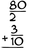 What is 80/2 + 3/10?