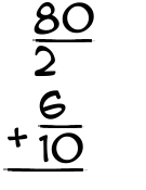 What is 80/2 + 6/10?