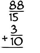 What is 88/15 + 3/10?