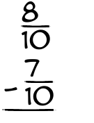What is 8/10 - 7/10?