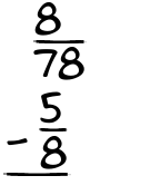 What is 8/78 - 5/8?