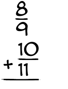 What is 8/9 + 10/11?