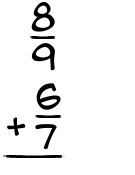 What is 8/9 + 6/7?