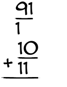 What is 91/1 + 10/11?